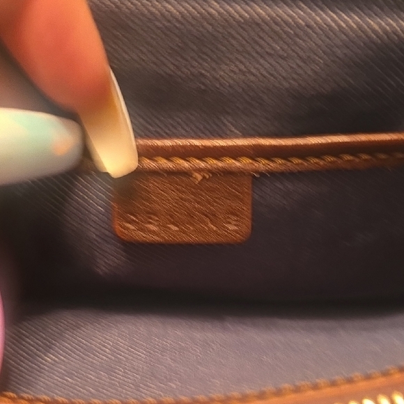 Celine Blue and Brown Satchel with Geometric Pattern AUTHENTIC - Picture 8 of 16